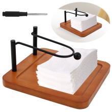 Porte-serviettes en bois pour table – Distributeur de serviettes coupe-vent style campagnard, compatible avec les serviettes standard
