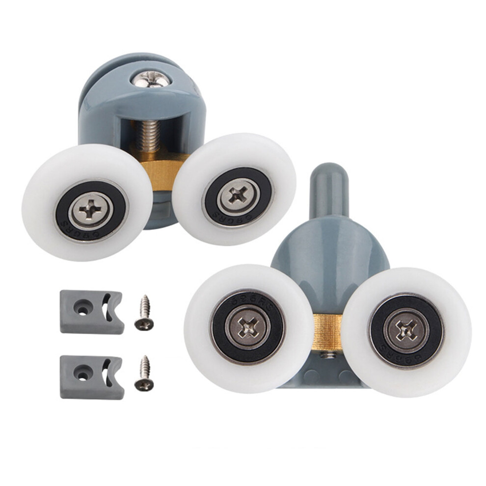 Adjustable Cabins Pulley Shower Door Rollers Runner Wheels Bathroom Pan Glass Sliding Door Pulleys Upper Bottom Rollers 9402001200839