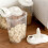 Stackable Transparent Grain Storage Jar with Airtight Lid, 5