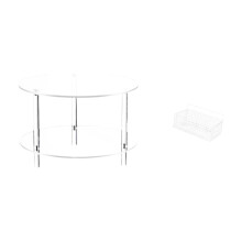 Table d'appoint ronde en acrylique avec structure en métal (1 pièce)