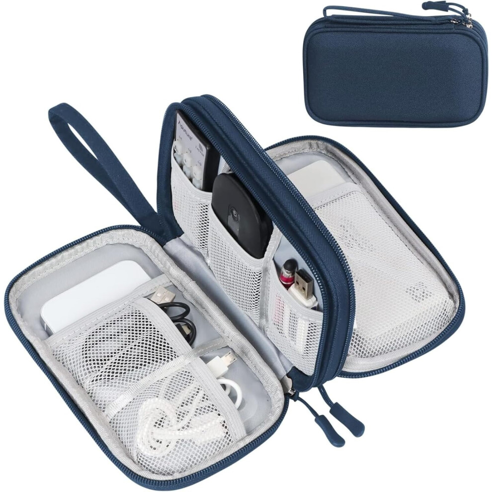 Electronic Organizer Bag Waterproof Portable Navy Medium 968604365683