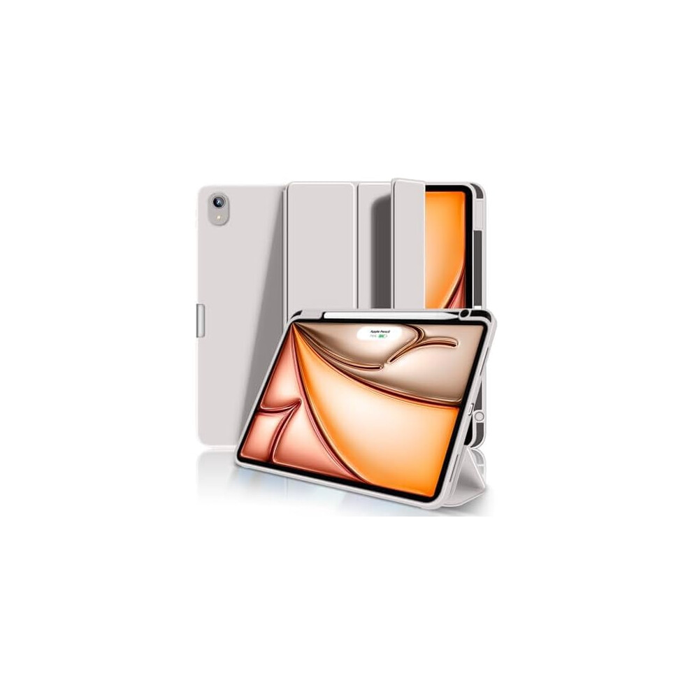 Ipad Air Case (11" M3/M2 2025/2024 & 10.9" 5Th/4Th Gen 2022/2020), Trifold Stand, Pencil Holder, Auto Sleep/Wake, Soft Tpu, Gray 9402001201928