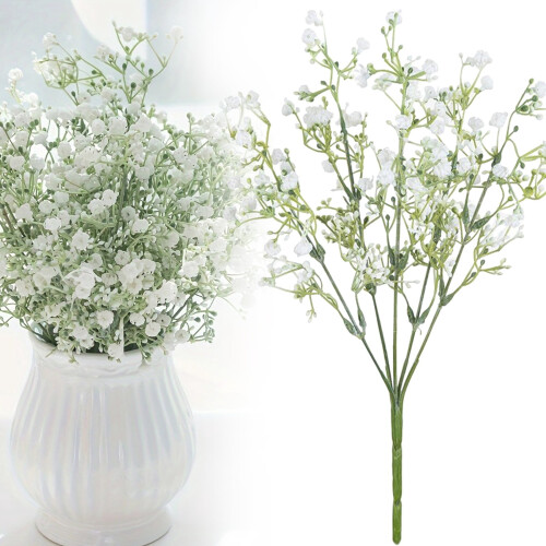 Witte kunstmatige gipskruidbloem, 30 cm