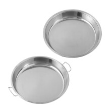 YIEMEEN Set of 2 Stainless Steel Steaming Tray Set Rice Cake Moulds Liangpi Making Molds