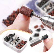 Set van 60 nagelfreesjes en schuurbandjes (korrelgrootte 80/120/180/240), 3,1 mm mini-doorn, compatibel met nagelfrezen, voor acryl- en gelnagels.