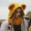 Bear Ear Knit Scarf Hat with Thermal Face Cover 5