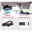 Suporte universal para celular com rotação de 360 e fixação telescópica para quebra-sol. 7