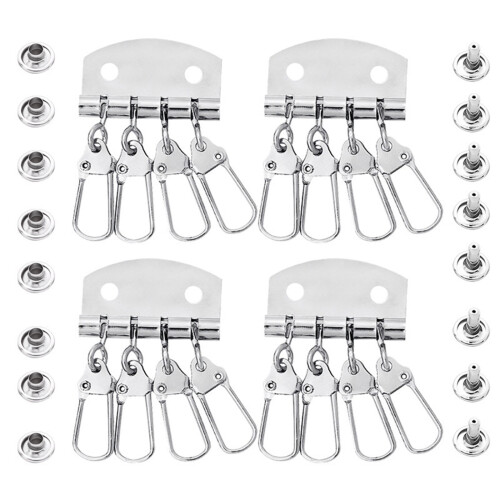 Metal Key Holders for Leather Craft 4 pcs