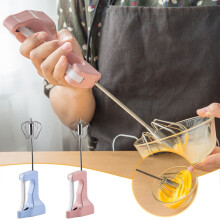 Mixeur manuel semi-automatique à poussoir, fouet en acier inoxydable de qualité alimentaire, contrôle facile pour sauces, pâtes à crêpes et