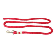 Cuerda de longeo para caballos de 2 m, roja, antideslizante, con gancho