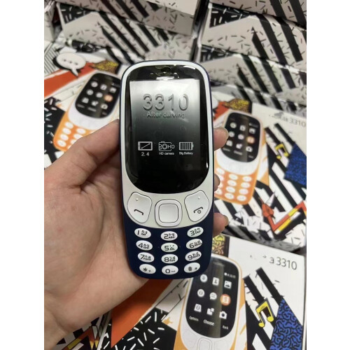 Celular Dual SIM 2G com tela de 2,4 polegadas e botões grandes, ideal para idosos.