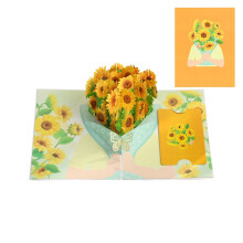 3D Pop Up Flower Card Handmade Valentine's Greeting Card