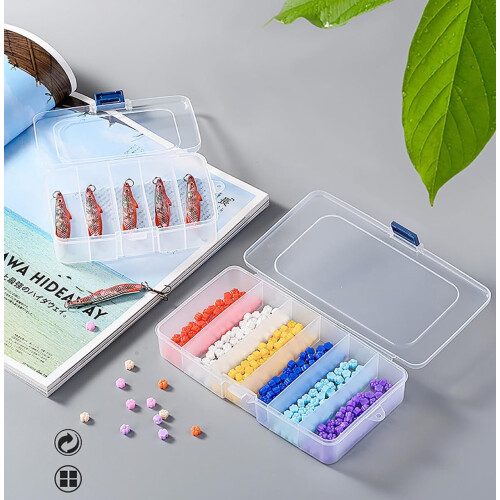 Bead Organizer Transparent 5-Compartment 2-Pack 2