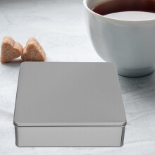 Silver Tinplate Storage Tins with Lids, and Large Capacity for Cookies and Biscuits, 2Pcs