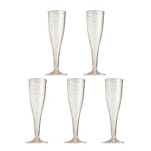 5-Pack 6.7oz Clear Plastic Margarita Glasses Party Drinkware Wedding Birthday Cups
