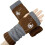 Damen-Strickhandschuhe ohne Finger mit Samtfutter, 1