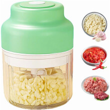 2026 New Electric Garlic Chopper, Mini Portable USB Rechargeable Food Processor with 320ml Container, Wireless Vegetable Chopper for Kitchen