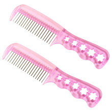 2Pcs Pink Wig Wire Brush for Hair Extension Smooth Styling and Detangling