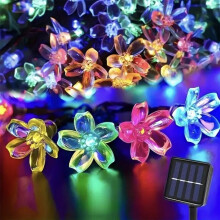 50pcs Solar LED Bee String Lights – Warm Glowing, Realistic Design, Compatible with Garden, Wedding, Party, Christmas Tree & Home Yard