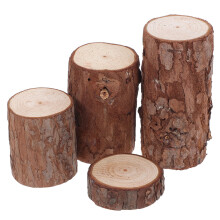 4Pcs Wood Stump Ornaments for Hamster Cage Enrichment and Decor
