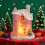 Lysende julelandsbyhus i harpiks 2