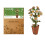 3D-träpussel med blommor för vuxna, 1 bit 1
