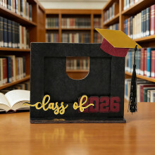 2026 Graduation Picture Frame – Black Wood 8x6" Photo Stand, Desktop Decor & Graduate Keepsake