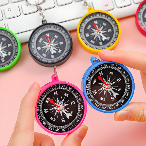 Compact Compass with Keychain for Hiking and Travel 1