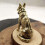 Brass fortune dog statue vintage small desktop ornament 1