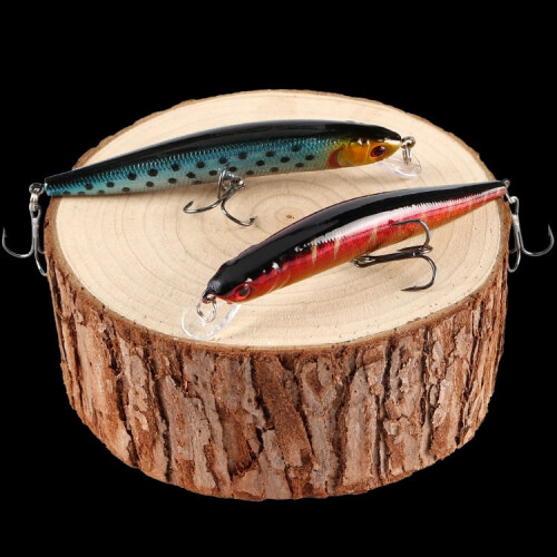 2 Stück Angelköder Jigs 10 cm/8,8 g Minnow Kunststoff Hartköder Meeresangelgerät Künstlicher Bionic Köder Angelzubehör Hakeneffizienz 2