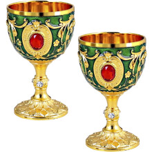 Potir regal vintage din aliaj de zinc, 1 bucată