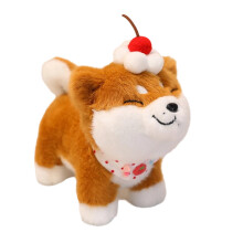 Shiba Inu -pehmotyyny, valkoinen, 8 tuumaa, kolmionmuotoinen huivi