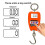 Electronic Portable 200KG Scale LED Digital Display Small Hanging Scale 8