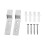 2Sets Stainless Steel Urinal Fixed Hook Wall Mount Bracket Strong Abrasion Resistant 4