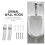 2Sets Stainless Steel Urinal Fixed Hook Wall Mount Bracket Strong Abrasion Resistant 5
