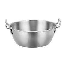 304 Stainless Steel Double Ear Salad Bowl, Extra Large Size Rust-Proof Mixing Bowl for Kitchen, Serving, and Food Preparation
