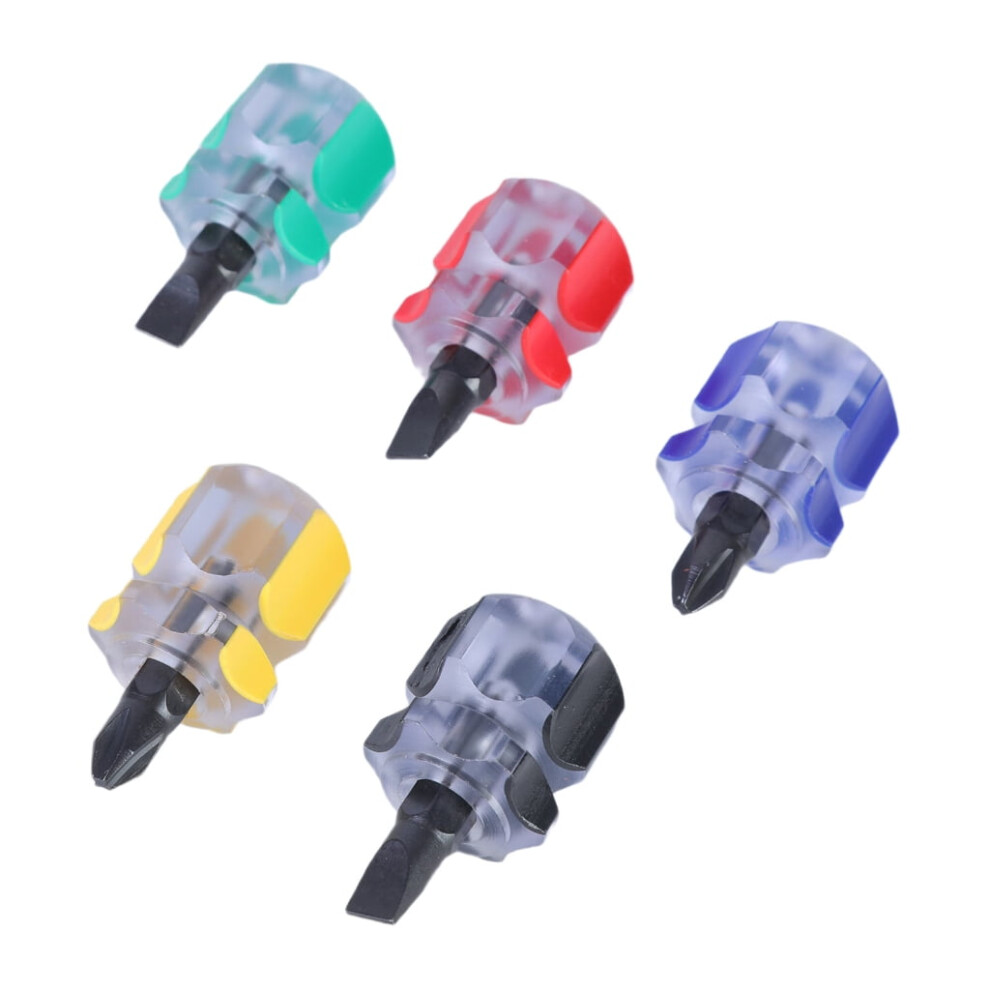 5Pieces Mini Screwdriver Set Compactly Design For Diy Repair And Sewing Machine Projects With Flat And Crossly Heads 9399596639598