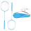 Badminton racket set lightweight professional 2 pcs 1