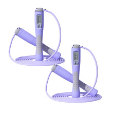 2PCS With Counter Indoor Skipping Ropes For Adults Counting Adjustable Digital Counting 2.8M Workout Smart Speed Rope Fitness Yoga Equipment