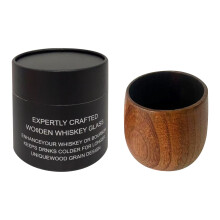 Natural Wood Tea Cup – Solid Wooden Mug, Big Belly Design, Compatible with Tea, Coffee, Water, Milk & Juice