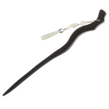 Bruine houten haarspeld, Chinees accessoire, 1 stuk
