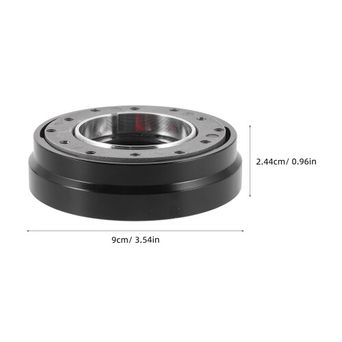 Car Steering Wheel Quick Release, Metal, Black, Durable, Easy Install, Universal Fit 1