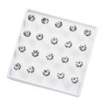 Oorbellen met kubische zirkonia van kunststof, anti-allergie, set van 1 paar