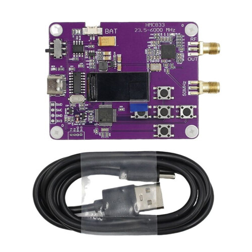 6GHz RF Signal Generator 23.5mhz-6000mhz Module Keypad Version Oled Screen Display HMC833 2