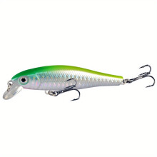 2PC Professional Sinking Minnow Fishing Lures Jigs - Jerk Bait Bass Carkbait Swimbait with compatible with Sharp Fishing Hooks