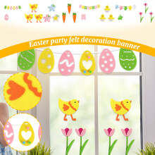 Filzbanner mit Osterhasen und Eiern zur Partydekoration