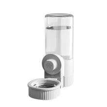 Automatic Cat & Dog Feeder Set - Self-Dispensing Food and Water Bottle Dispenser, Large Capacity (Gray,S)