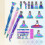 Kit per diamond painting con 3 penne, 12 punte e 6 cuscinetti di cera 6