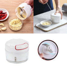 Manual Garlic Chopper Mini Food Processor Pull String Onion Mincer Portable Vegetable Crusher for Ginger Chili Meat 3.5 inch