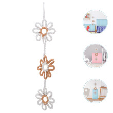 Tapiz de macramé de pared con cuerda de algodón beige (1 unidad)